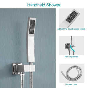 10 Inch Rain Shower Chrome Faucet - Image 6
