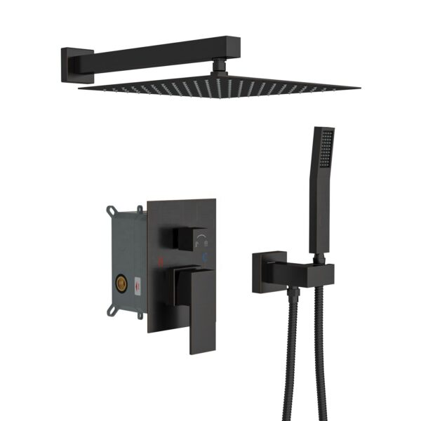 10 Inch Bronze Rain Shower Faucet Set