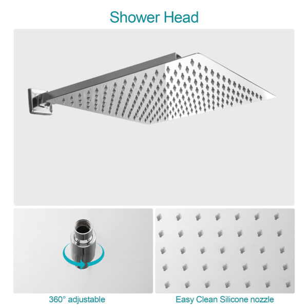 10 Inch Rain Shower Chrome Faucet