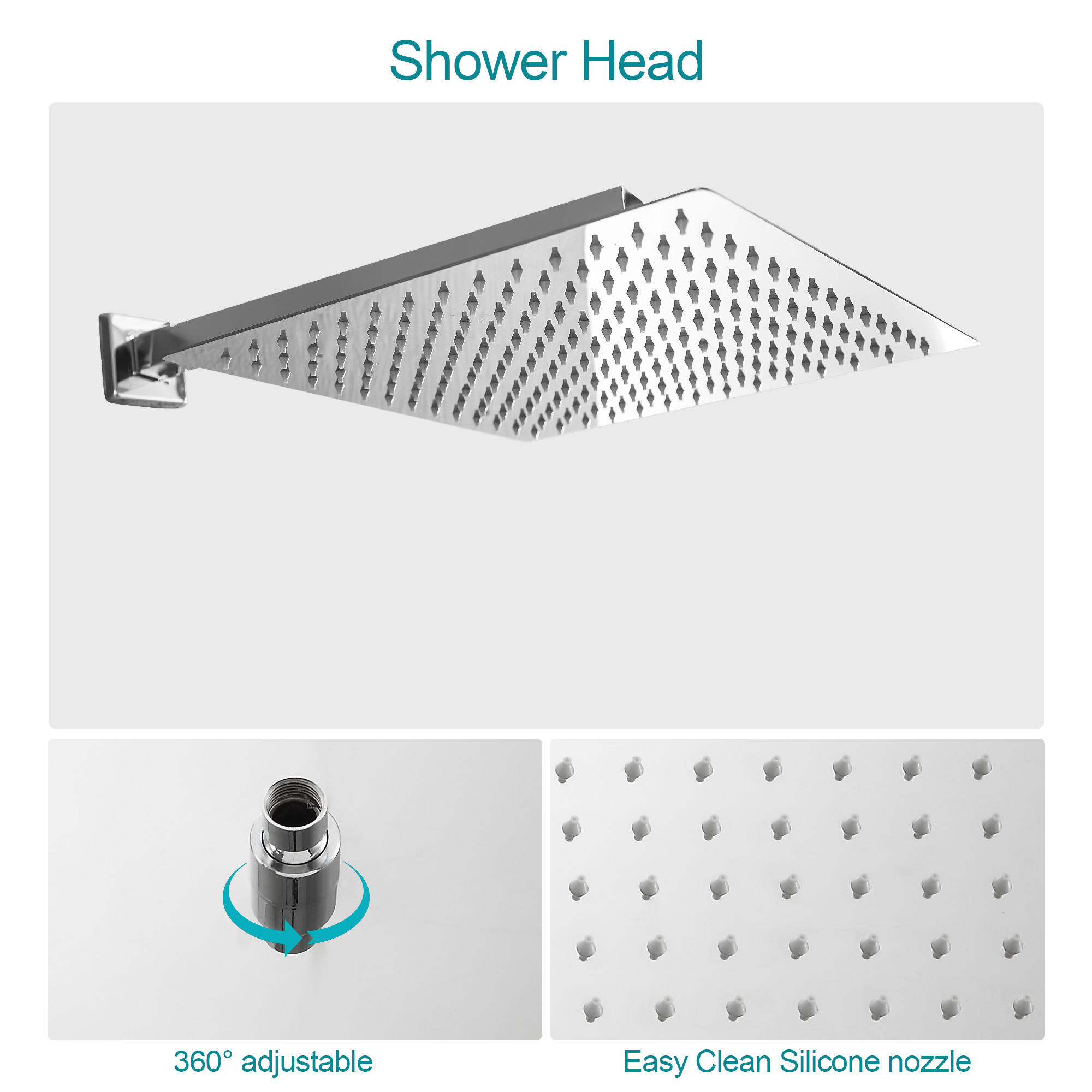 10 Inch Rain Shower Chrome Faucet - Image 2