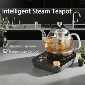 Professional 800ml Multi-Functional Glass Teapot Fast Heating Cooking & Brewing Integrated Electric Kettle Stainless Steel - Image 4