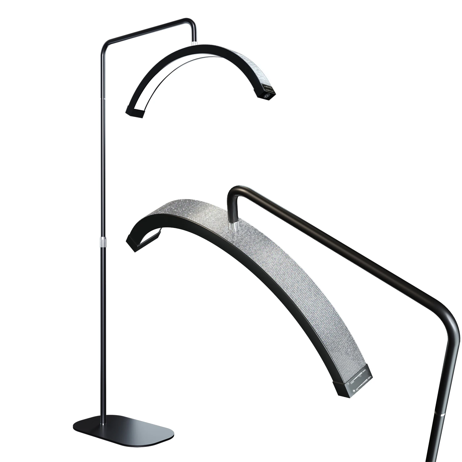 Professional 45W Golden Half Moon Ring Light Floor Lamp - Image 7