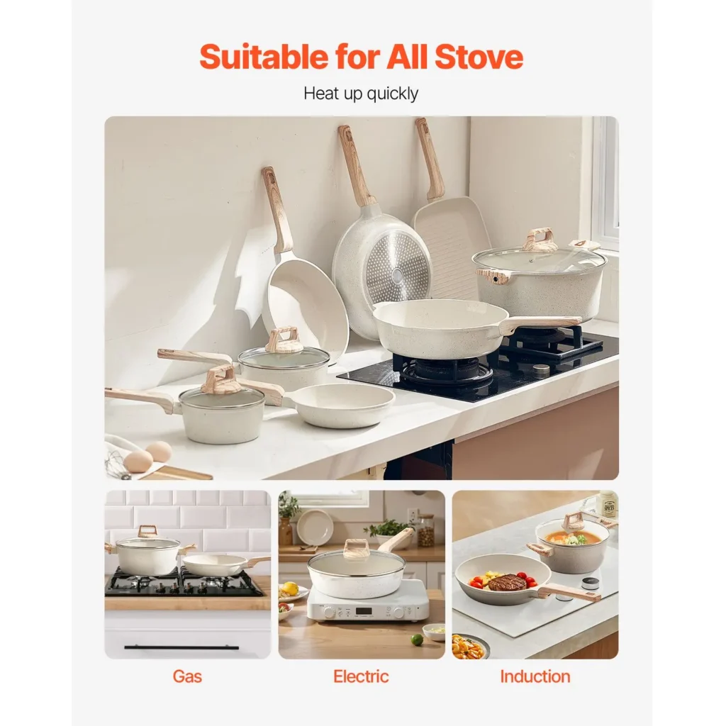 19-Piece Nonstick Granite Cookware Set