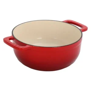 Red 7.5QT Cast Iron Dutch Oven - Image 2