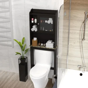 Modern Bathroom Wood Storage Cabinet - Image 3
