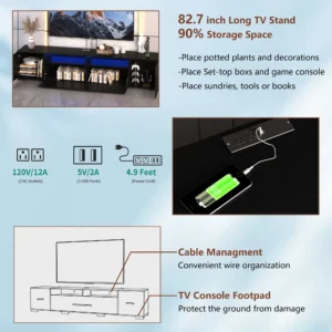 Modern 80 Inches TV Stand - Image 6
