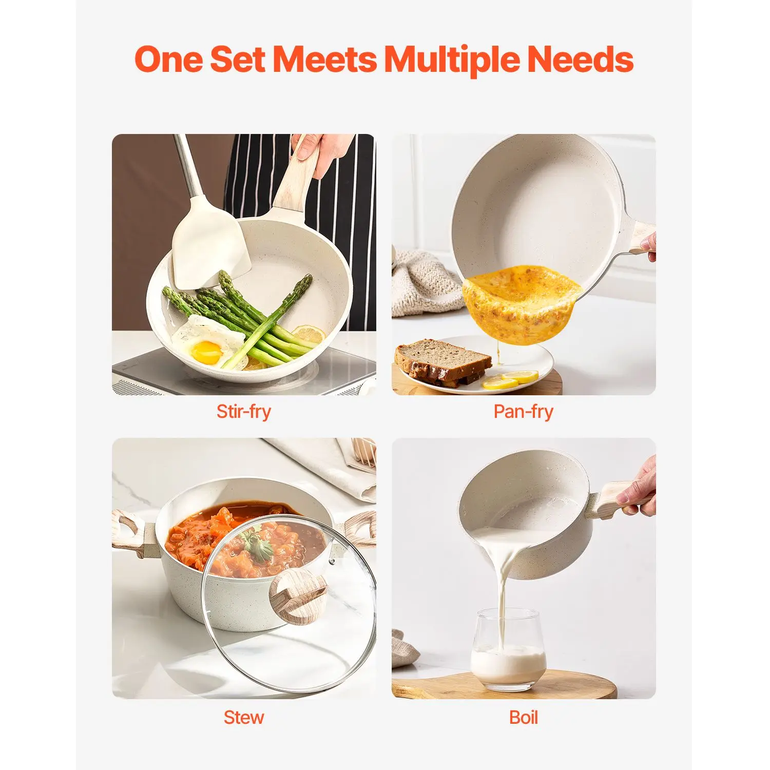 19-Piece Nonstick Granite Cookware Set - Image 4